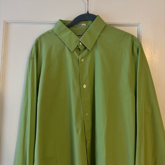 Express Men's Light Green Casual Button Down Shirt Size L - Picture 4 of 9